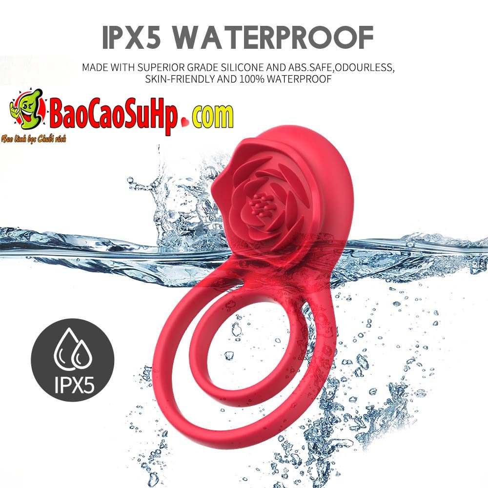 Vòng đeo dương vật HGOD ROSE rung điều khiển từ xa an toàn bền bỉ