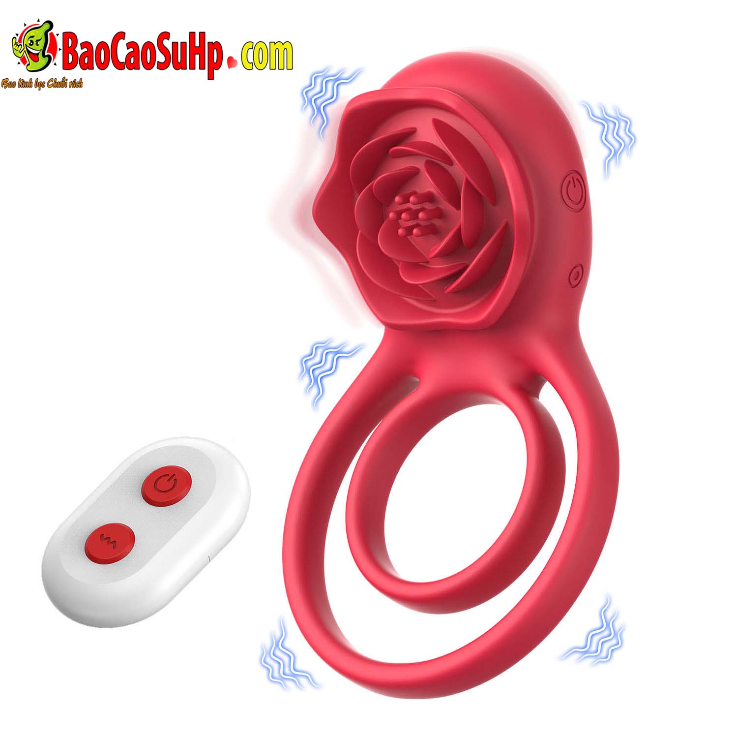 Vòng đeo dương vật HGOD ROSE rung điều khiển từ xa an toàn bền bỉ