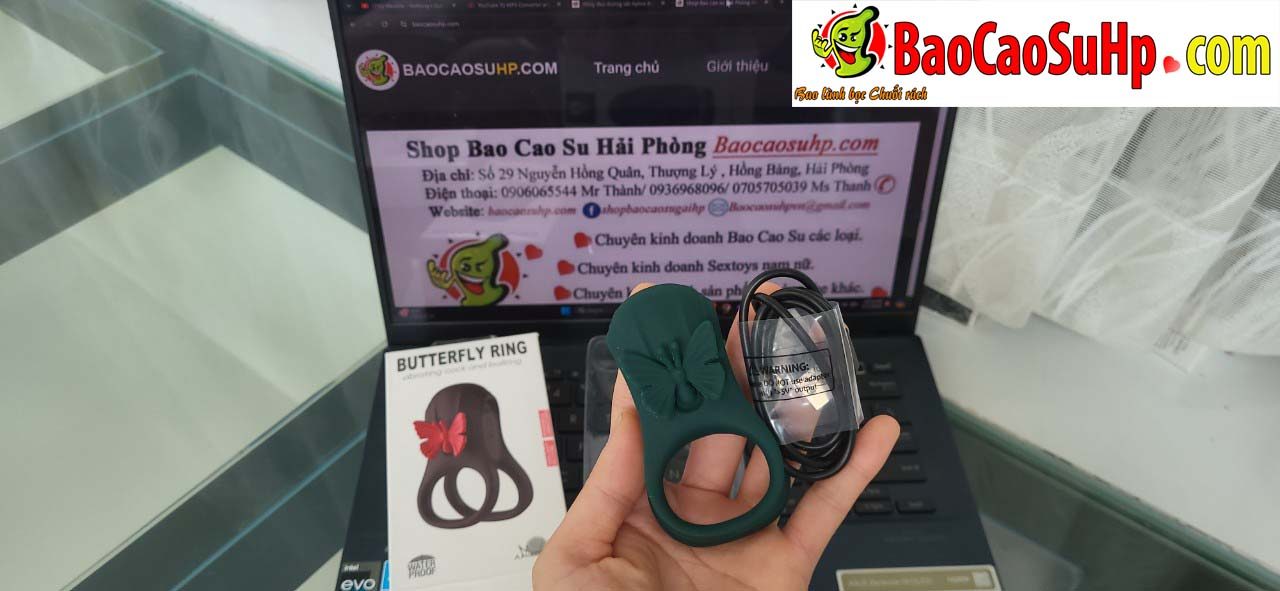 Vòng đeo dương vật Aphra Butterfly Ring 10 chế độ rung cao cấp