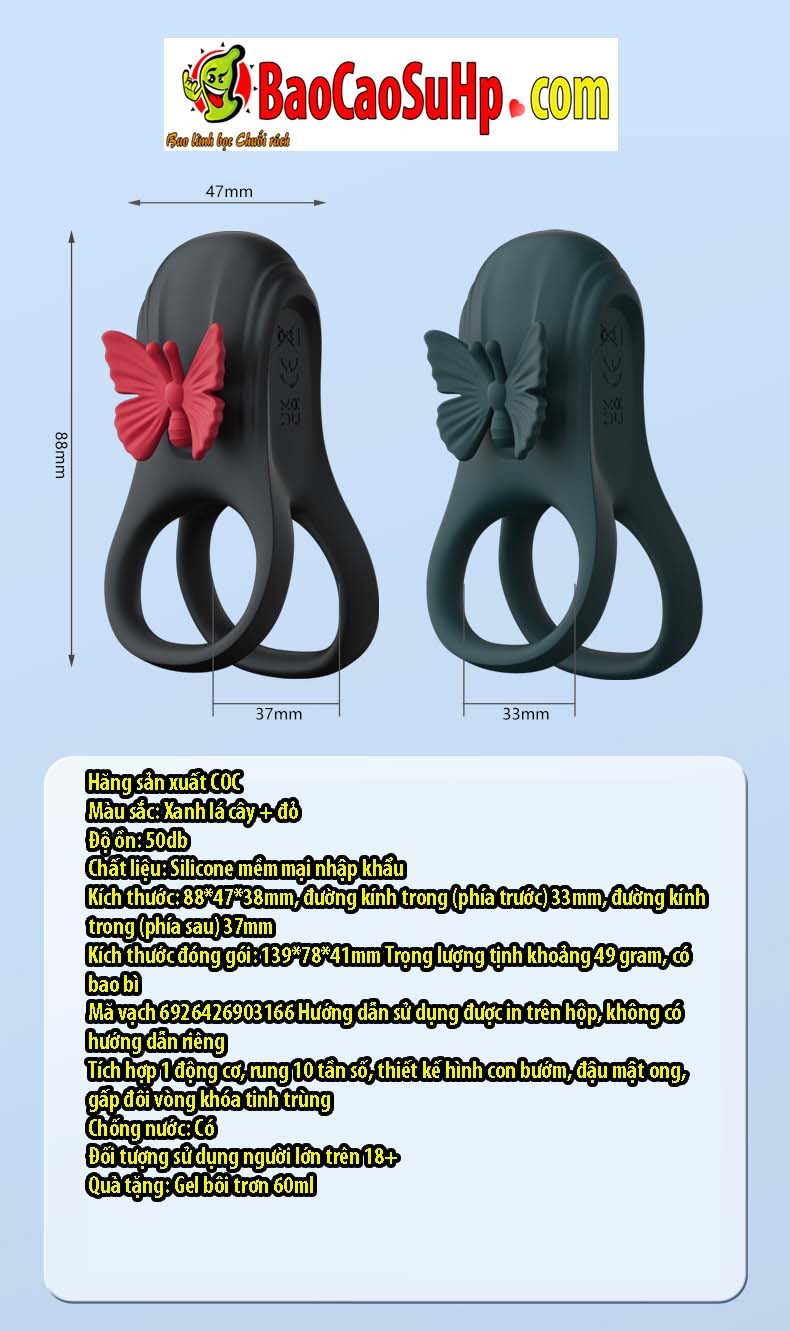 Vòng đeo dương vật Aphra Butterfly Ring 10 chế độ rung cao cấp