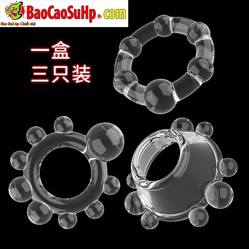 Bộ vòng đeo dương vật 3 bi gân to Anulus Praeputialis kéo dài cực tốt
