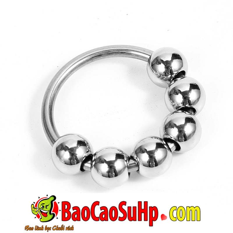 Vòng đeo dương vật inox hạt kích thích, đường kính 30-35mm