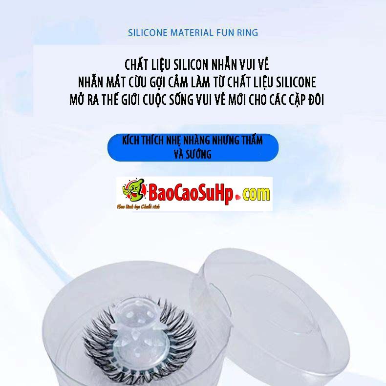 vong mat cuu COC silicone Poll 10 - Vòng đeo mắt cừu COC silicone đuôi ngựa mềm mại nhiều kiều gai gân bi nổi POLL