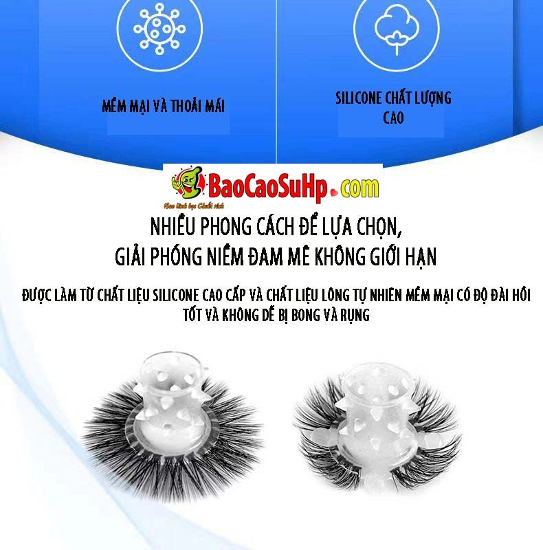 vong mat cuu COC silicone Poll 12 - Vòng đeo mắt cừu COC silicone đuôi ngựa mềm mại nhiều kiều gai gân bi nổi POLL