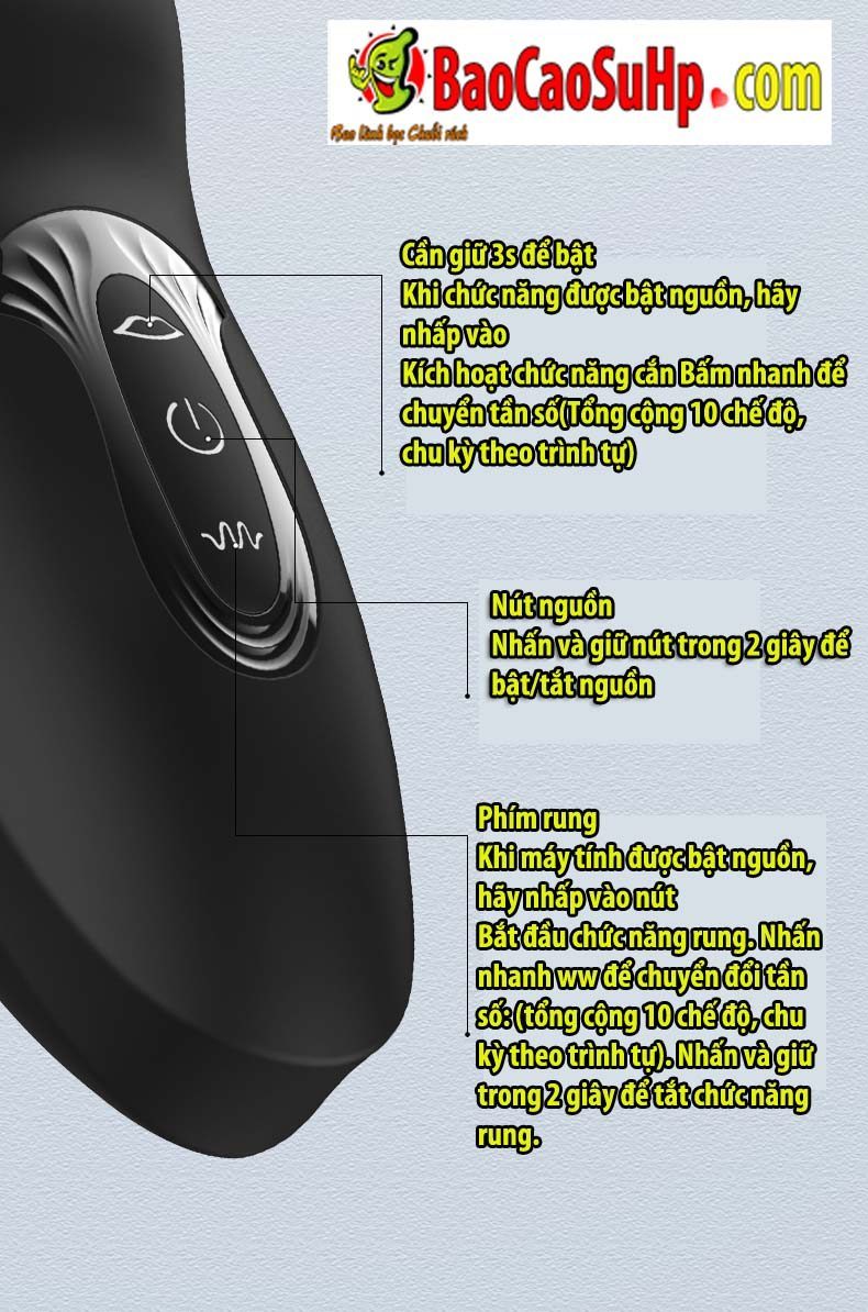 Máy rung Mizzzee VISE BLACK hỗ trợ massage nam giới kích thích