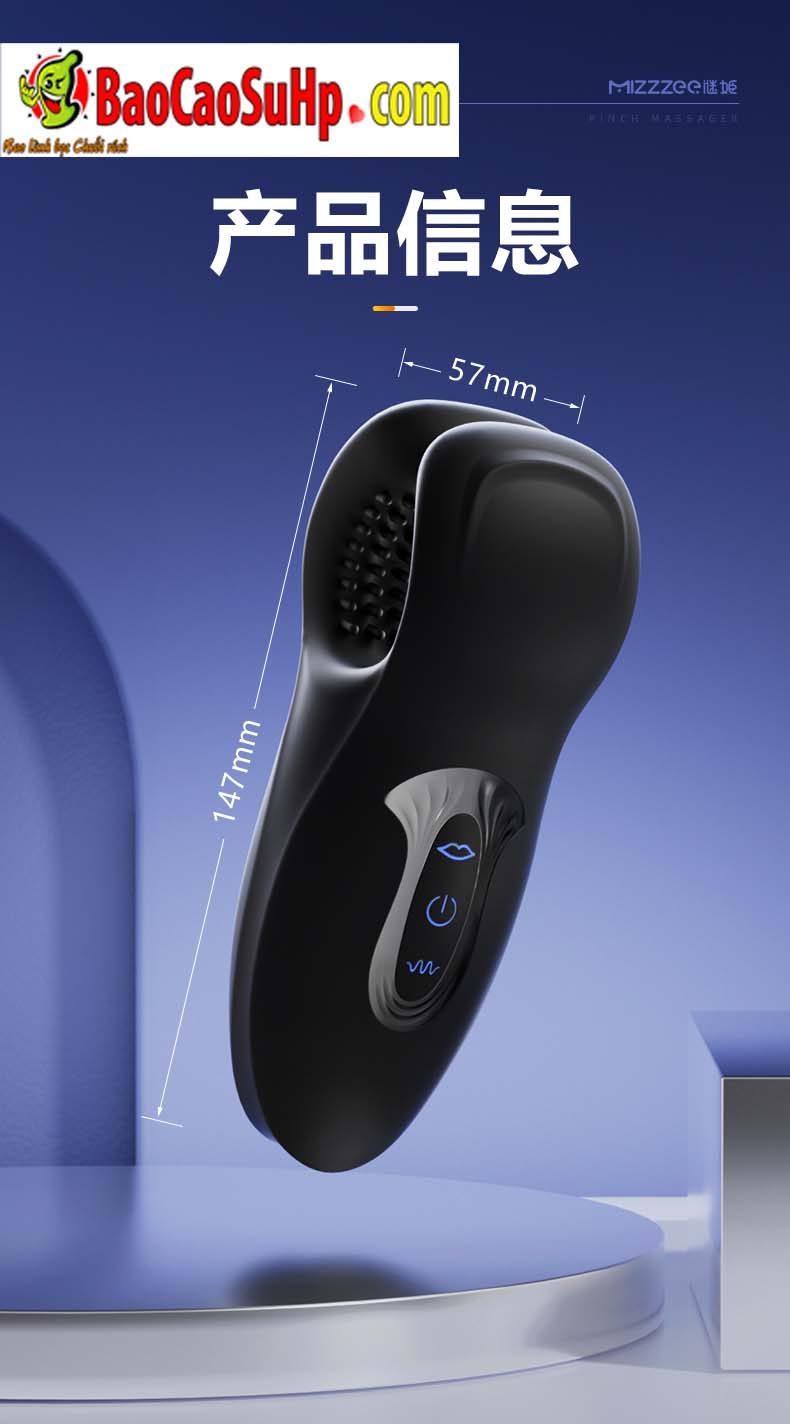 Máy rung Mizzzee VISE BLACK hỗ trợ massage nam giới kích thích