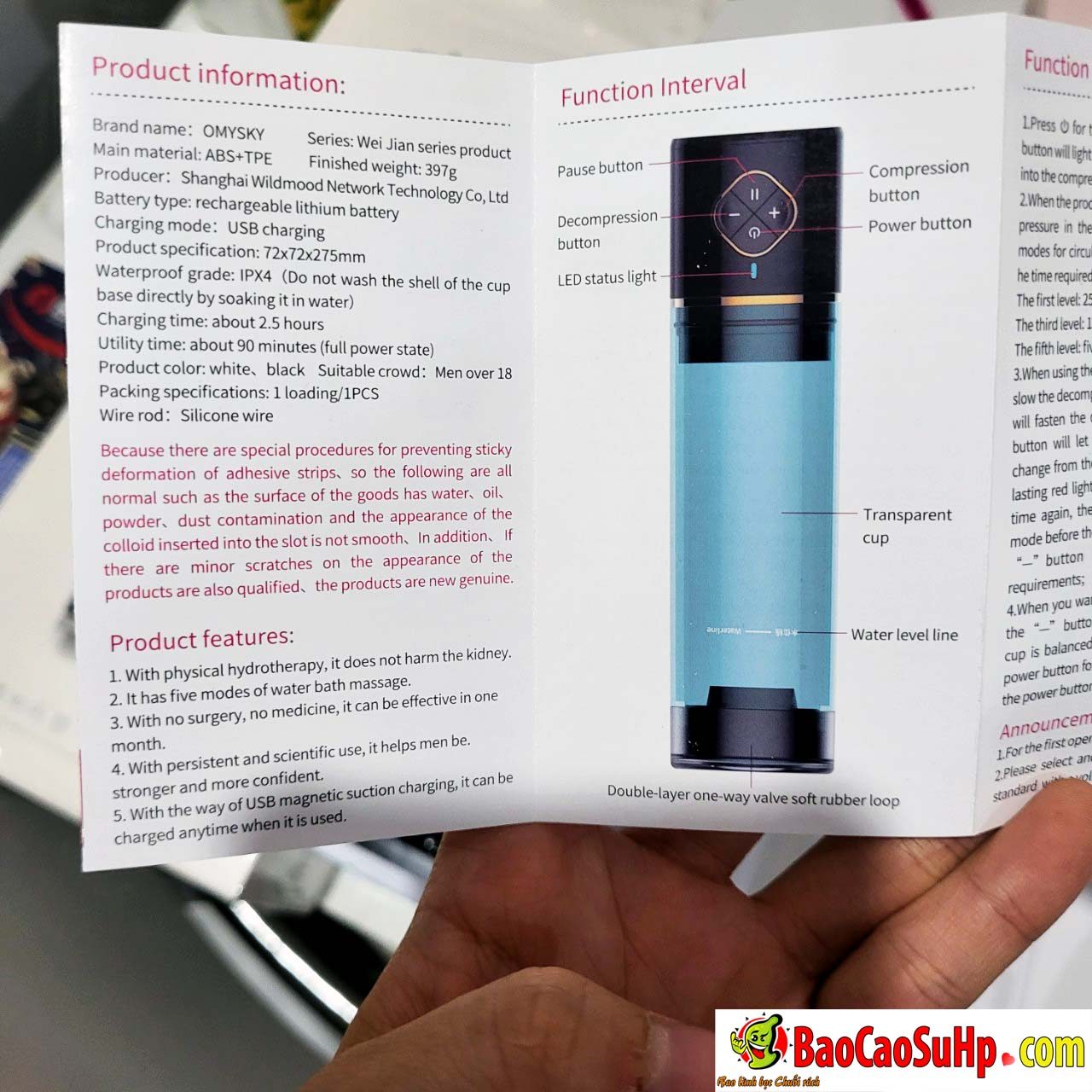  Đại lý Máy tập dương vật hiện đại dùng nước Water Omysky Pengbo S giá rẻ