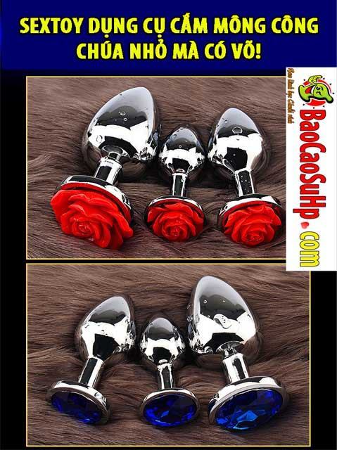 Sextoy cắm mông hoa hồng Princess cao cấp thoải mái an toàn