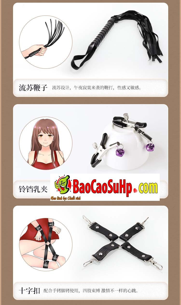 Bộ dụng cụ BDSM Black Premium 15 món cao cấp tiện lợi