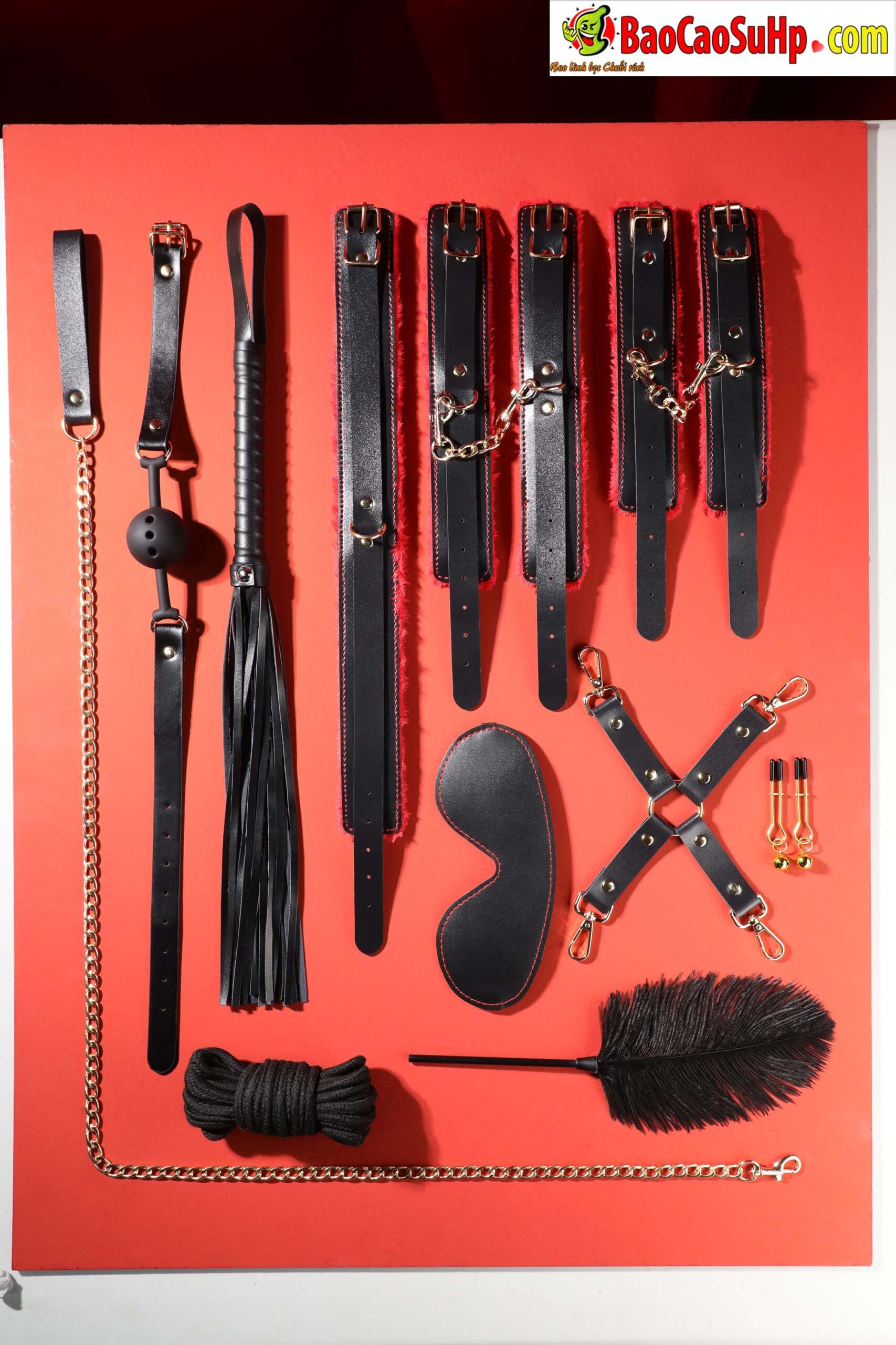 834A7863 scaled - Bộ BDSM Mizzzee BIN002 nâng cấp 10 món đen pha đỏ đầy khiêu gợi
