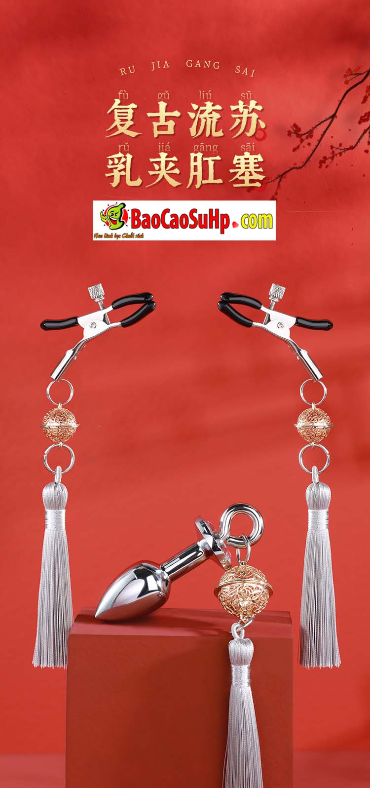 bo kep ti thut hau mon Inox Mizzzee Slay 1 - Bộ kẹp ti và thụt hậu môn Inox Mizzzee Slay Tin 2in1