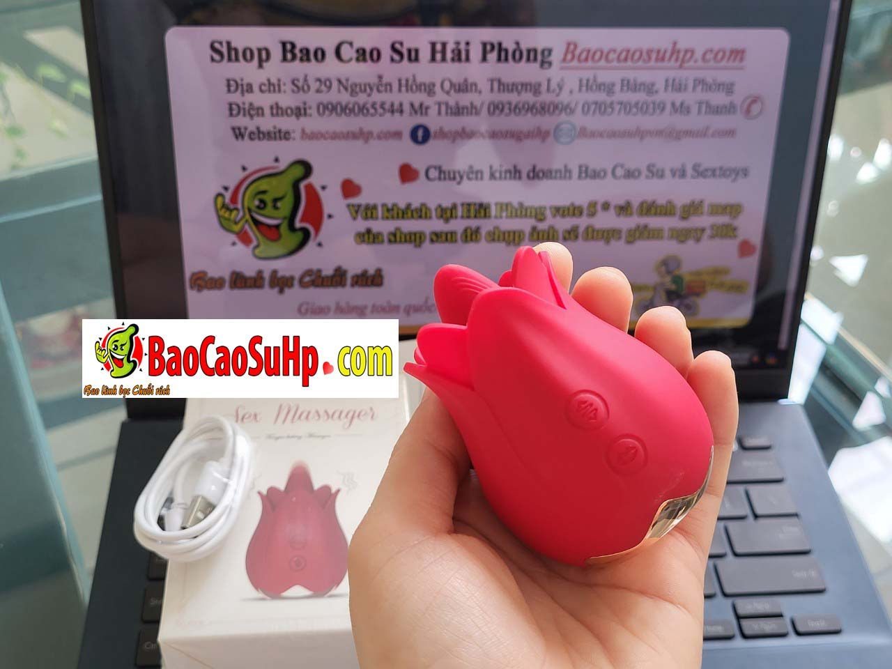 Lưỡi liếm hoa hồng Mengma HGOD đỏ massage kích thích nữ