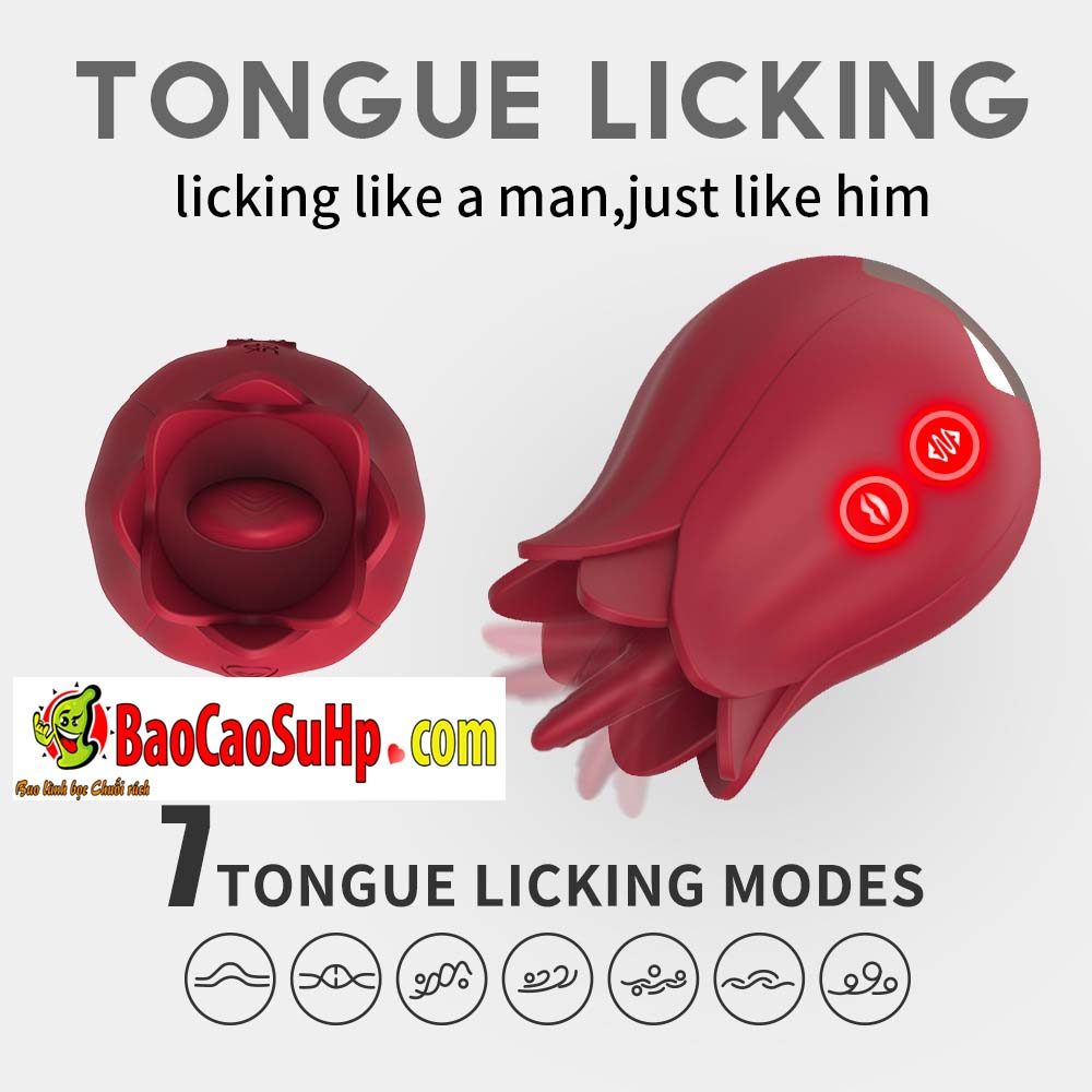 Lưỡi liếm hoa hồng Mengma HGOD đỏ massage kích thích nữ