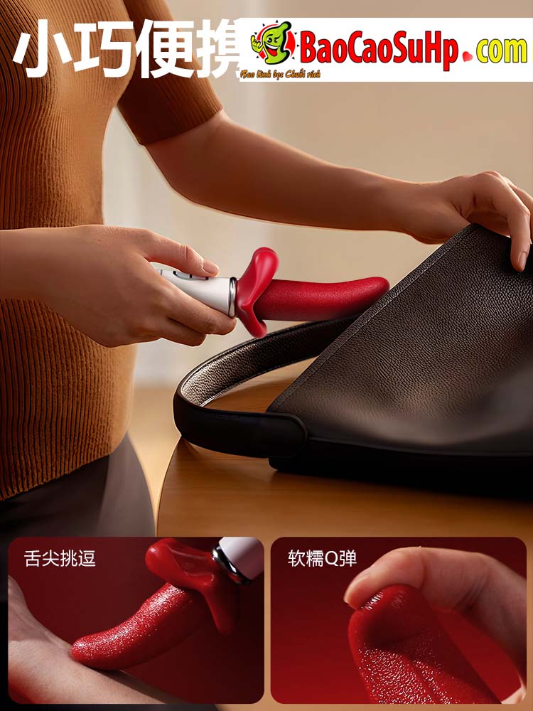 Lưỡi rung Mizzzee Red Zahra 10 chế độ an toàn silicon mềm mại
