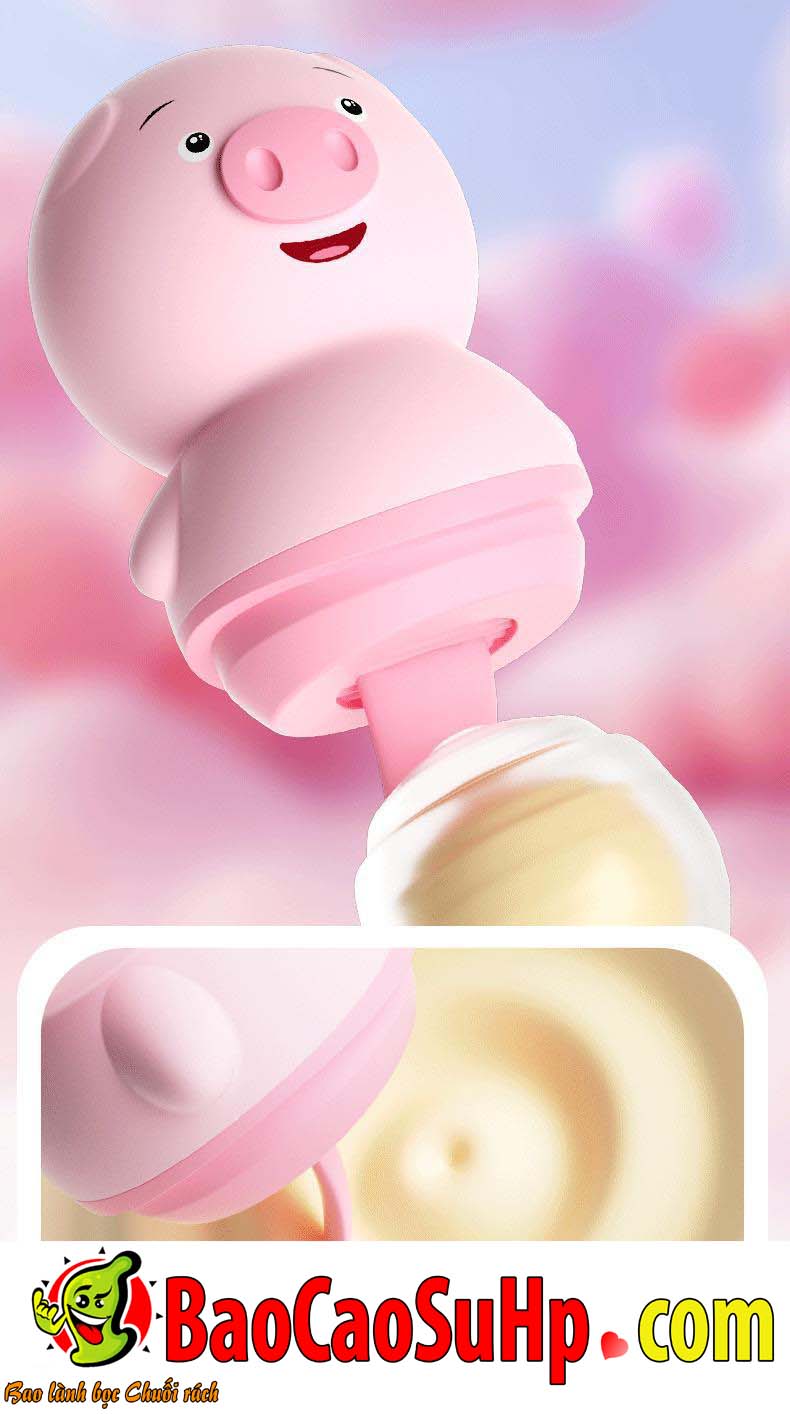 Lợn liếm Pig Love Ver 2 Hút liếm 2in1 silicone mềm mại chống nước cực thú