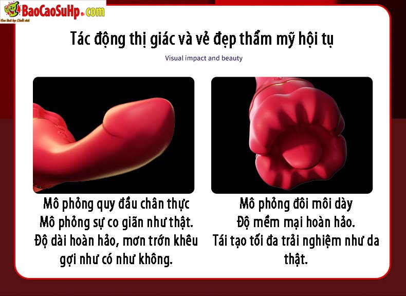 Dương vật giả lưỡi rung Inferno Kiss Tongue Vibrator 2in1 đa năng