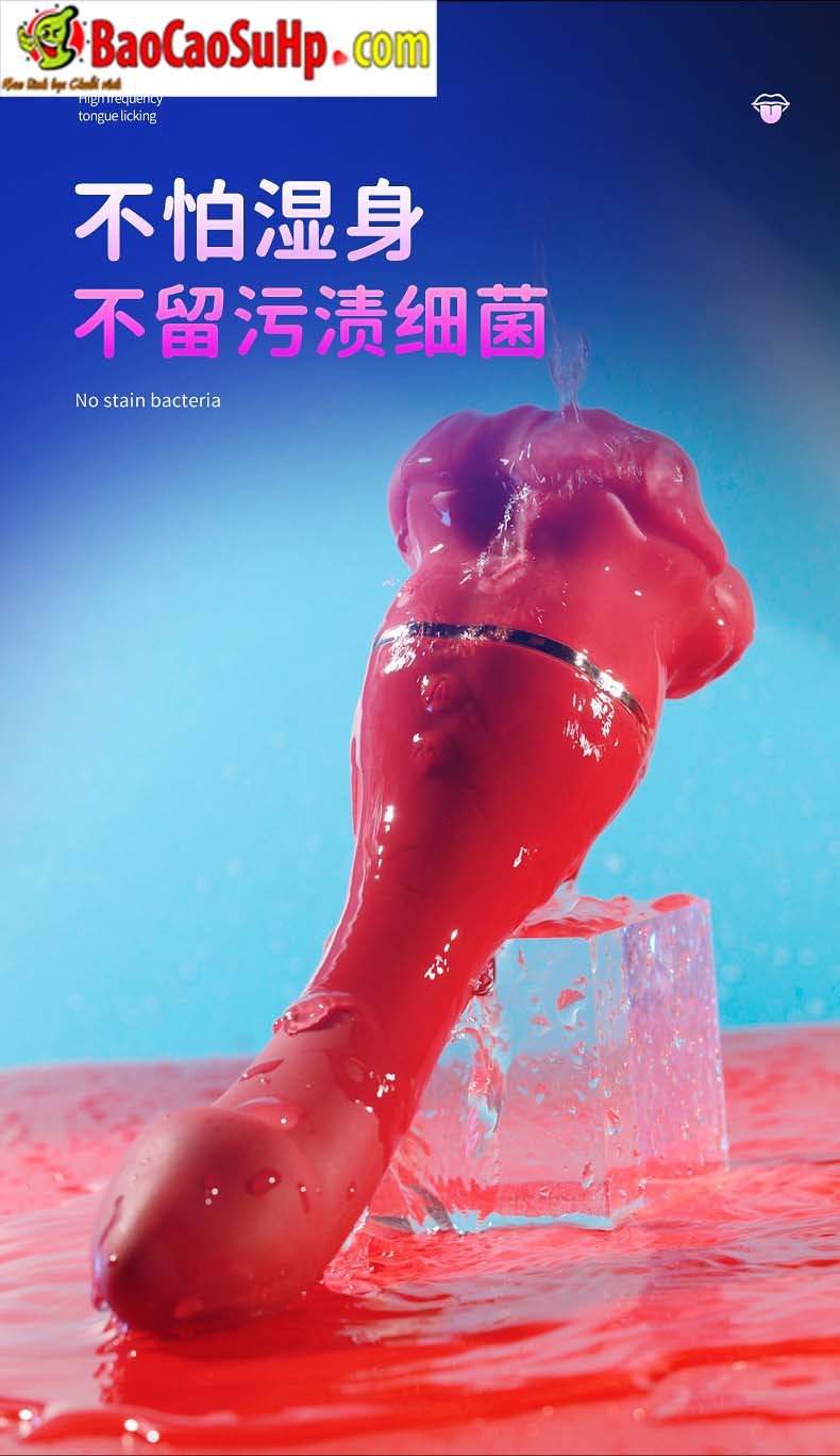 Dương vật giả lưỡi rung Inferno Kiss Tongue Vibrator 2in1 đa năng
