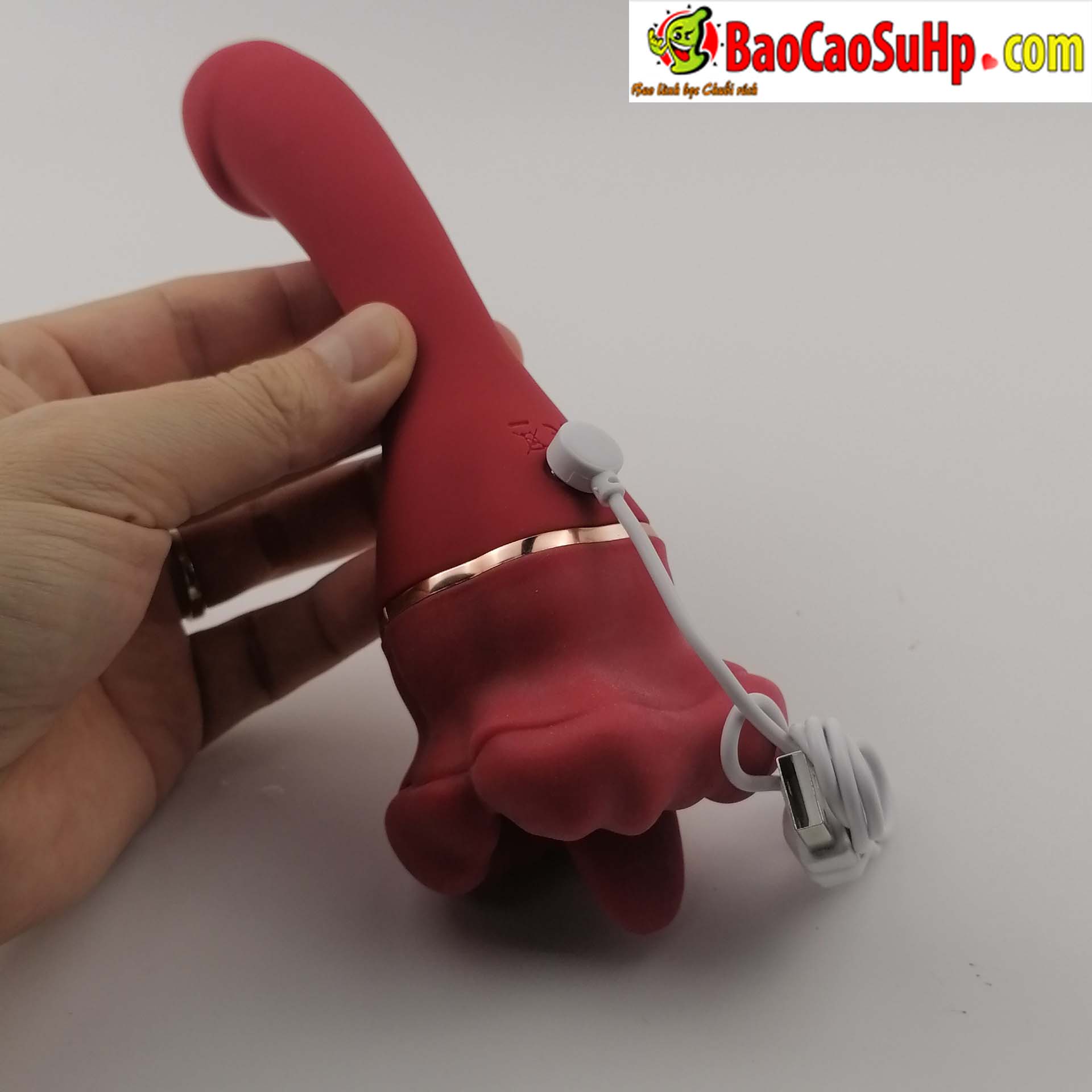 Dương vật giả lưỡi rung Inferno Kiss Tongue Vibrator 2in1 đa năng
