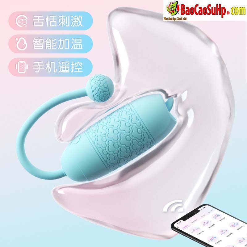 Trứng rung lưỡi liếm phát nhiệt Mizzzee ZZ50 Moon Preatation điều khiển app