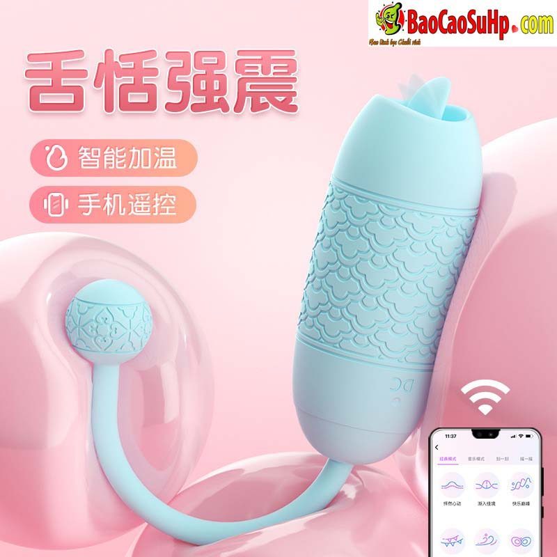 Trứng rung lưỡi liếm phát nhiệt Mizzzee ZZ50 điều khiển APP tiện lợi 