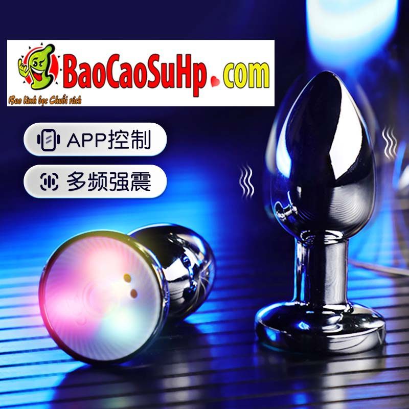 Thụt hậu môn rung đèn LED 7 màu Mizzzee Kerenza điều khiển từ xa