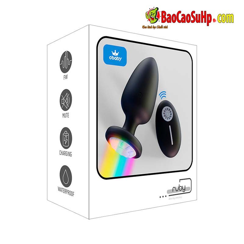 Diesel Ruby LED 7-Color Remote Control Anal Plug Multi-Speed Remote