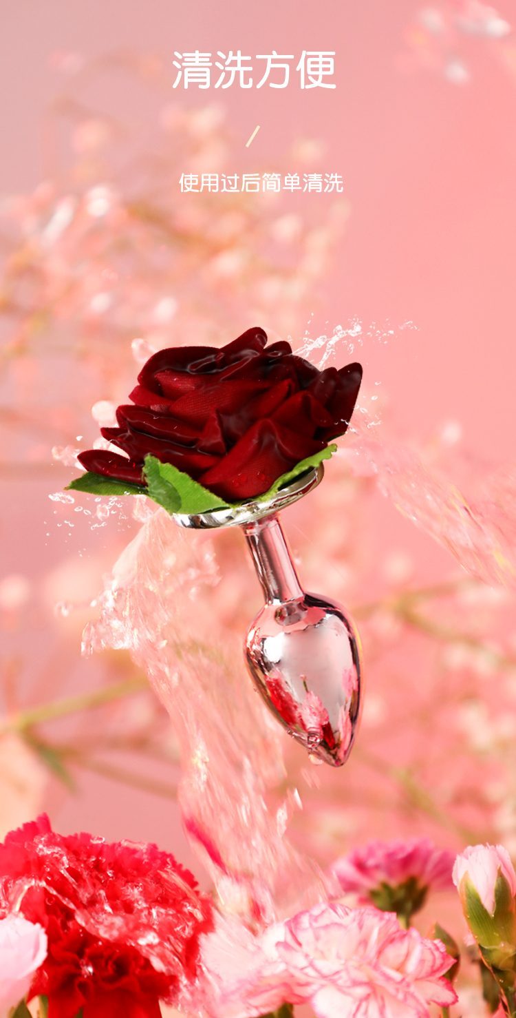 anh gioi thieu INOX Mizzzee ROSE 3D 9 - Phích cắm hậu môn INOX Mizzzee ROSE 3D đẹp bền bỉ.