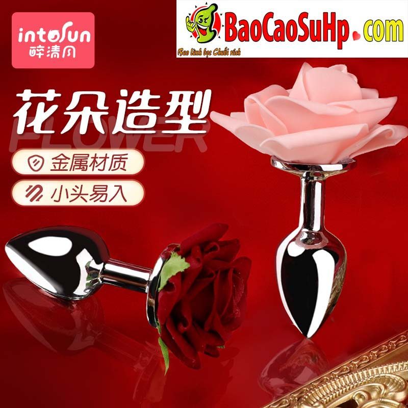 thut INOX Mizzzee ROSE 3D 2 - Phích cắm hậu môn INOX Mizzzee ROSE 3D đẹp bền bỉ.