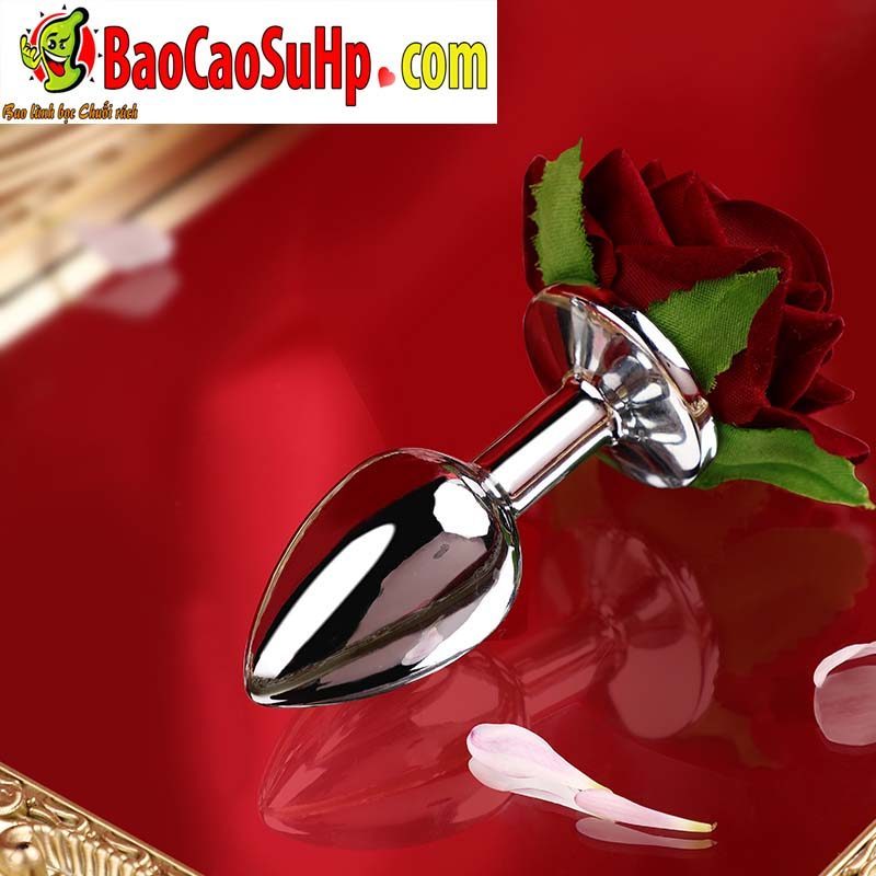 Phích cắm hậu môn inox Mizzzee ROSE 3D sang chảnh bền lâu
