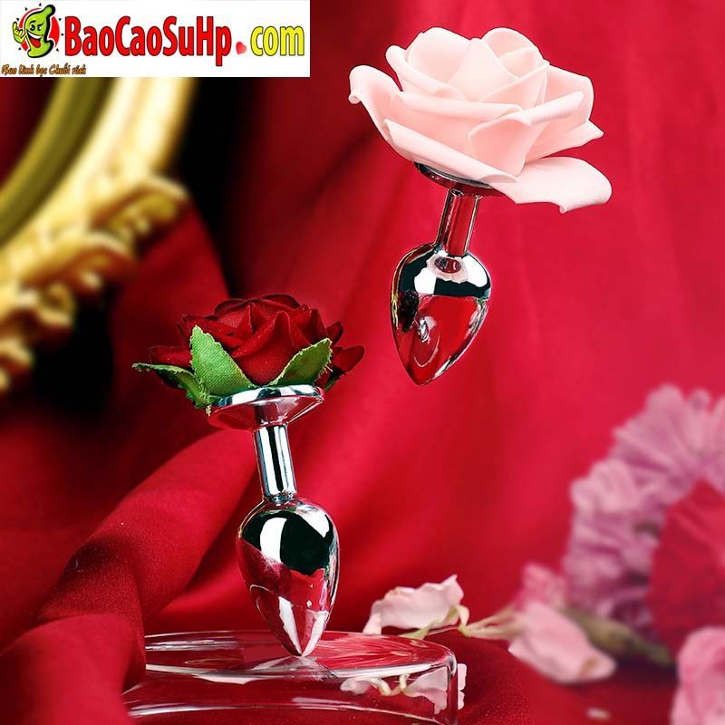 Phích cắm hậu môn inox Mizzzee ROSE 3D sang chảnh bền lâu