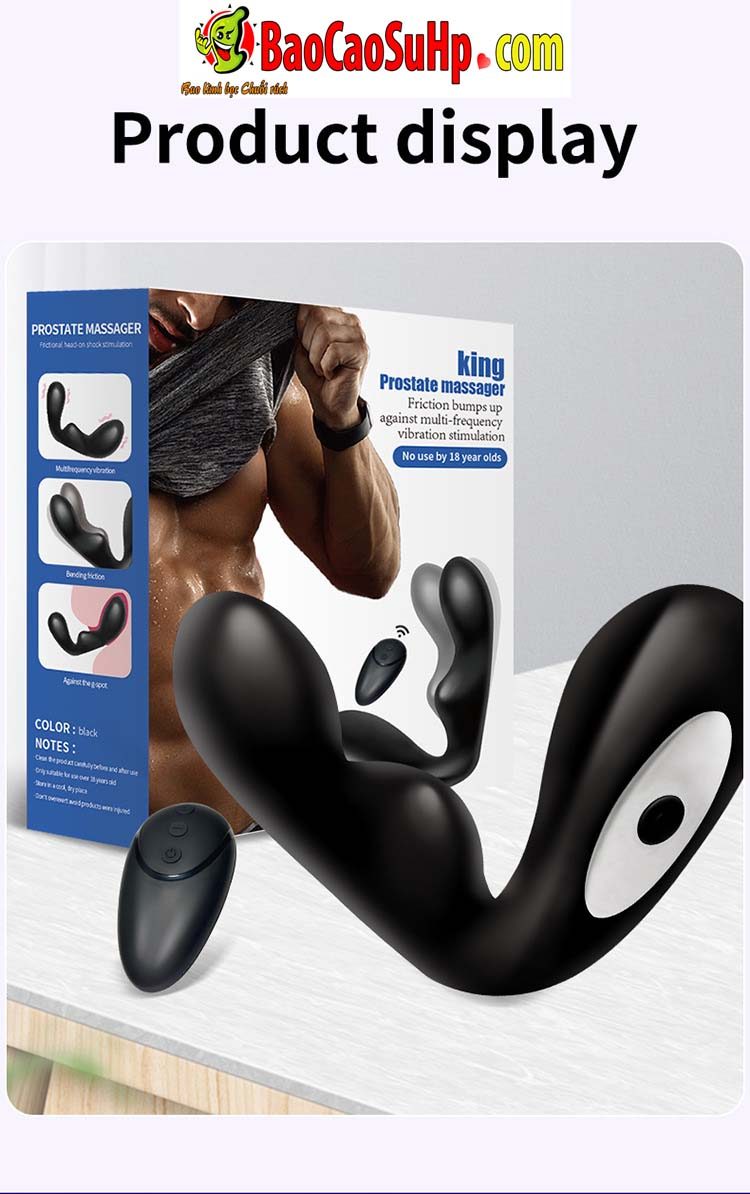 Máy massage tuyến tiền liệt KingProMen điều khiển từ xa cao cấp kích thích mạnh