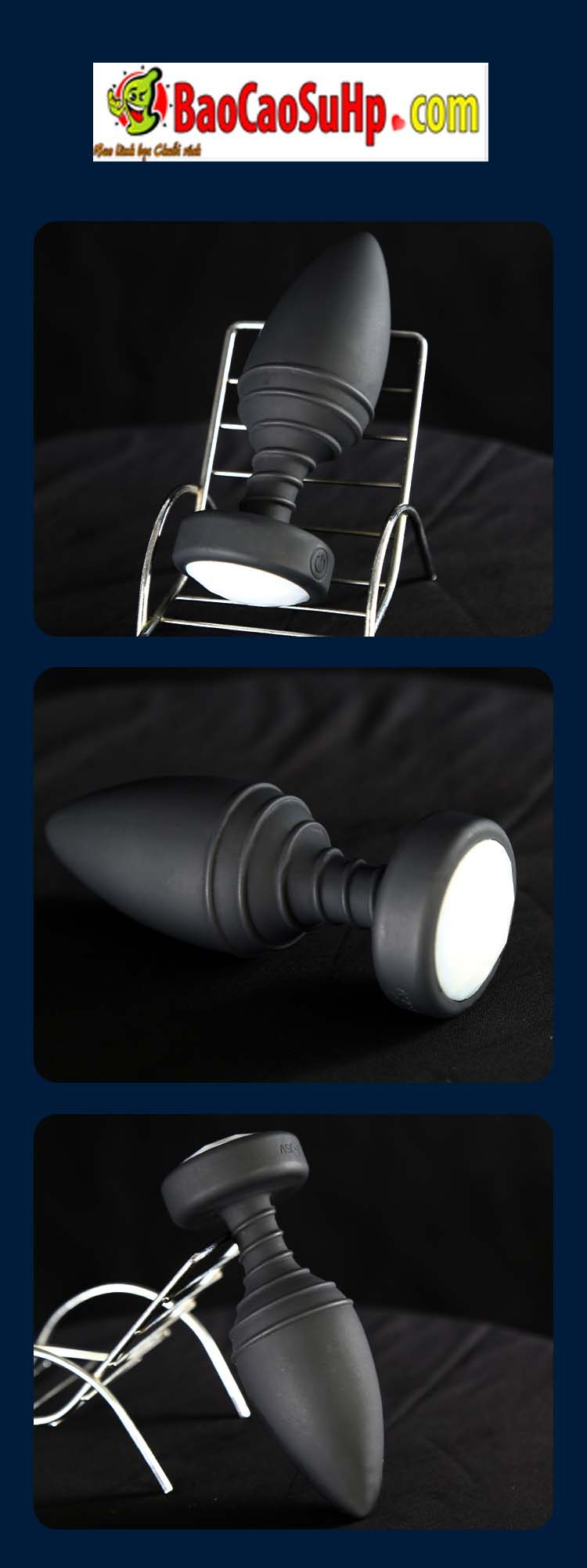 thut hau mon Tonight Silicone 19 - Thụt hậu môn Mizzzee LED nhiều màu Tonight Silicone mềm mại rung