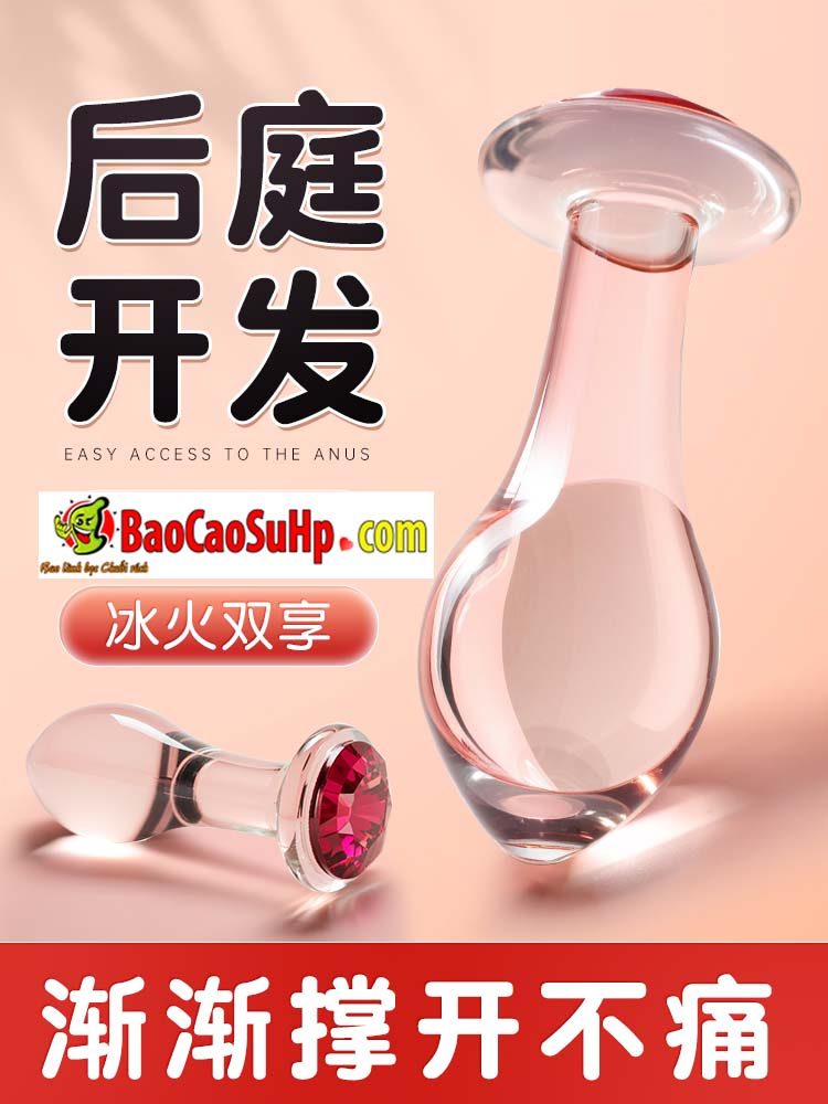anh bia thut hau mon 2in1 thuy tinh Mizzzee TinyZZ 1 - Thụt hậu môn và âm đạo 2in1 Thủy tinh nhỏ gọn Mizzzee TinyZZ