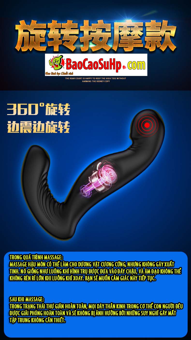Máy massage tuyến tiền liệt 2in1 Shande Jiggle-RCT kích thích hậu môn Máy massage tuyến tiền liệt 2in1 Shande Jiggle-RCT kích thích hậu môn