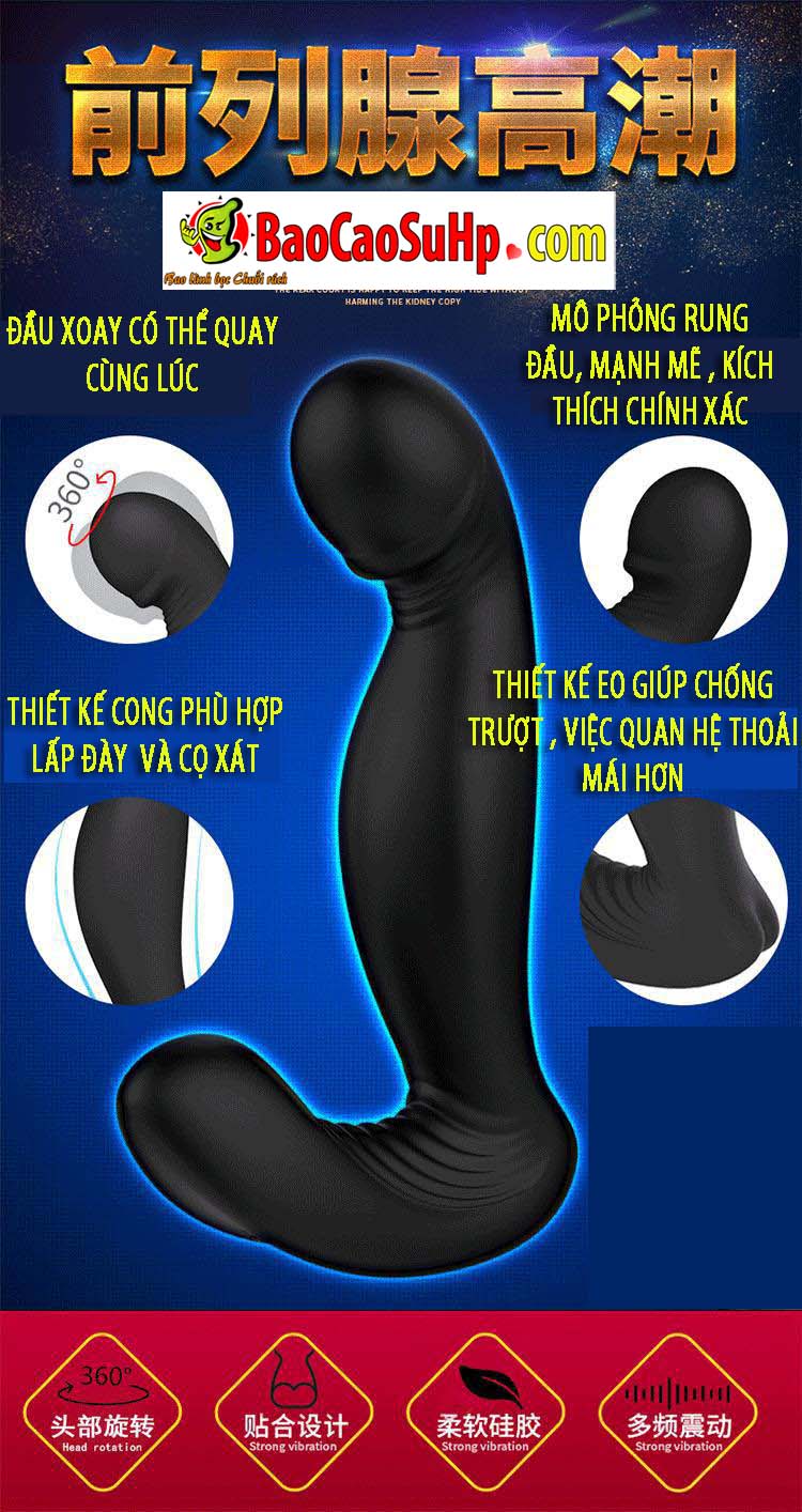 Máy massage tuyến tiền liệt 2in1 Shande Jiggle-RCT kích thích hậu môn Máy massage tuyến tiền liệt 2in1 Shande Jiggle-RCT kích thích hậu môn