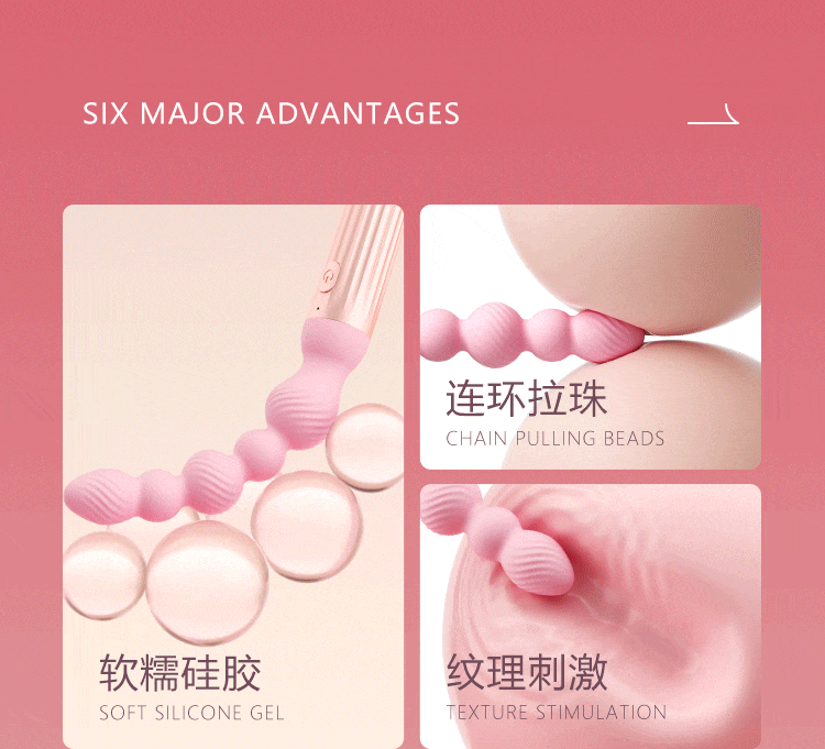 Thụt hậu môn rung Desire Beads 2in1 hạt mềm rung siêu mạnh Thụt hậu môn rung Desire Beads 2in1 hạt mềm rung siêu mạnh