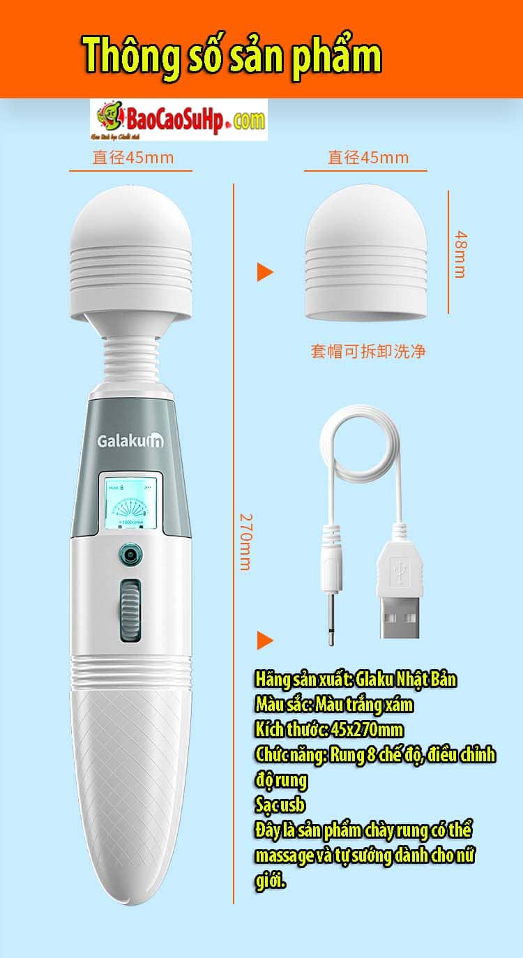 Chày Rung Massage Galaku Miss AV Nhật Bản Giảm Mỏi Cơ