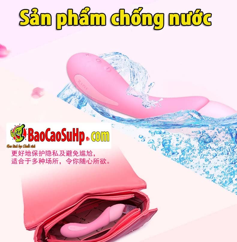 Chày rung Zini Rose phát nhiệt mềm mại Sextoy cao cấp an toàn