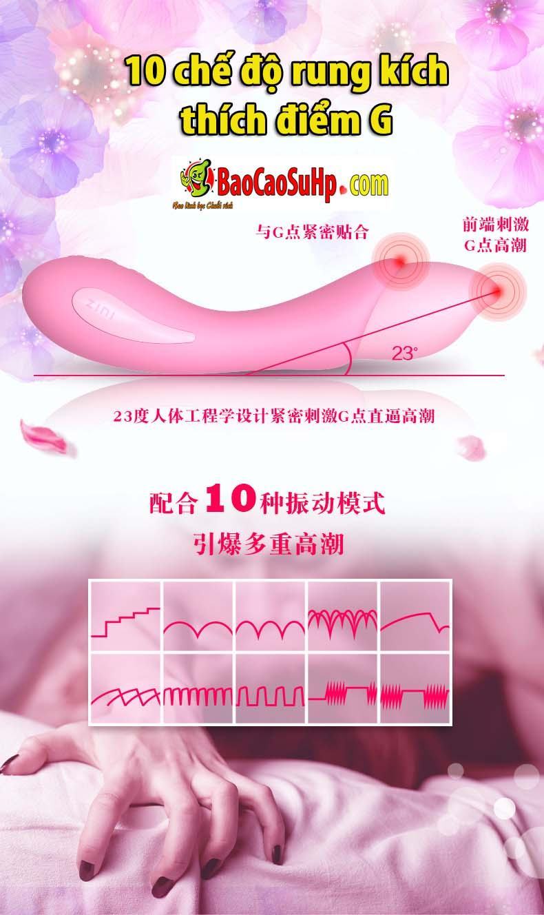 Chày rung Zini Rose phát nhiệt mềm mại Sextoy cao cấp an toàn