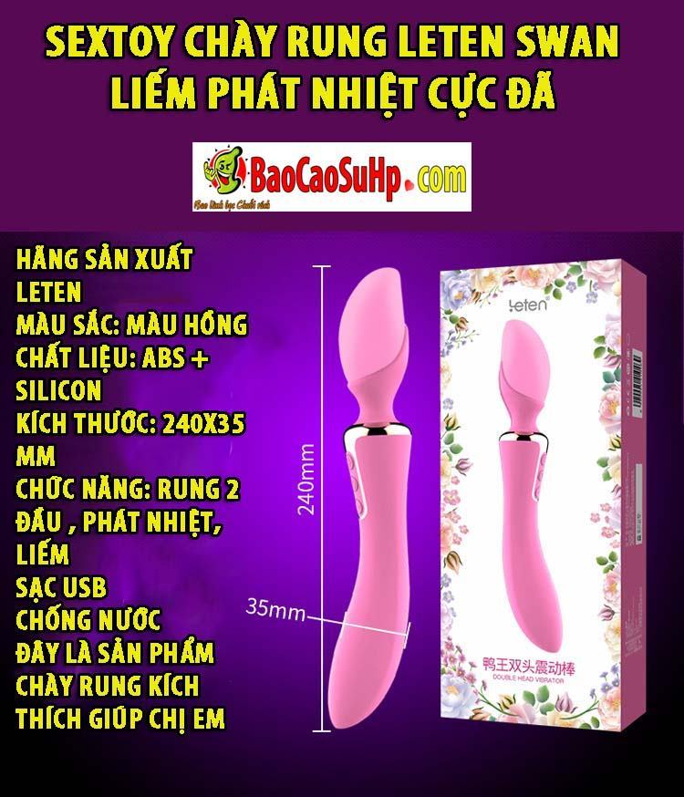 Sextoy chày rung Leten Swan liếm nóng cực đã tê tái trải nghiệm Sextoy chày rung Leten Swan liếm nóng cực đã tê tái trải nghiệm