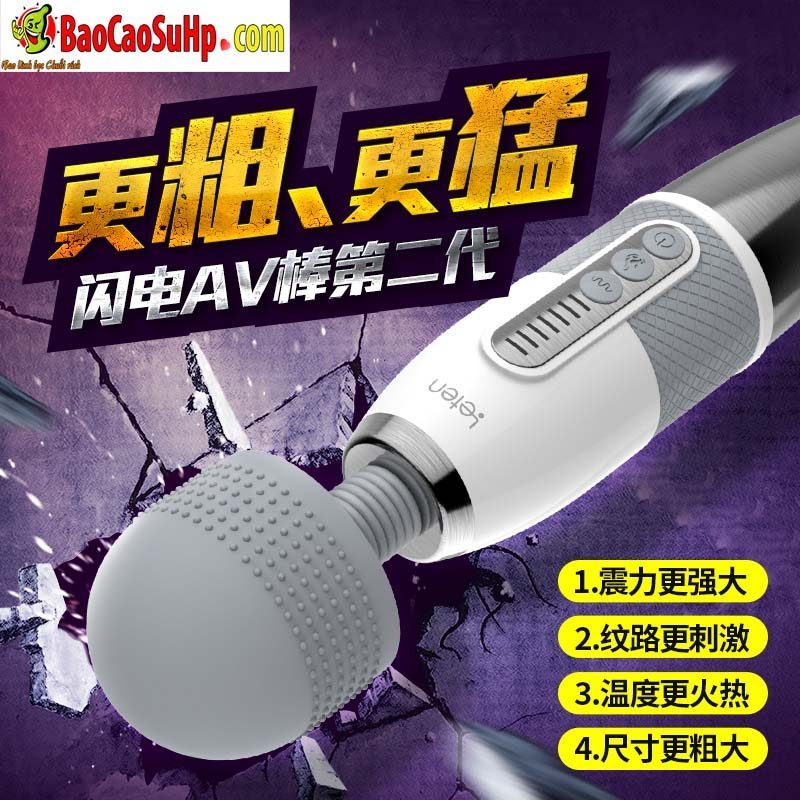 Chày Rung Lightning Vibration Leten Massage Phát Nhiệt Mạnh Mẽ