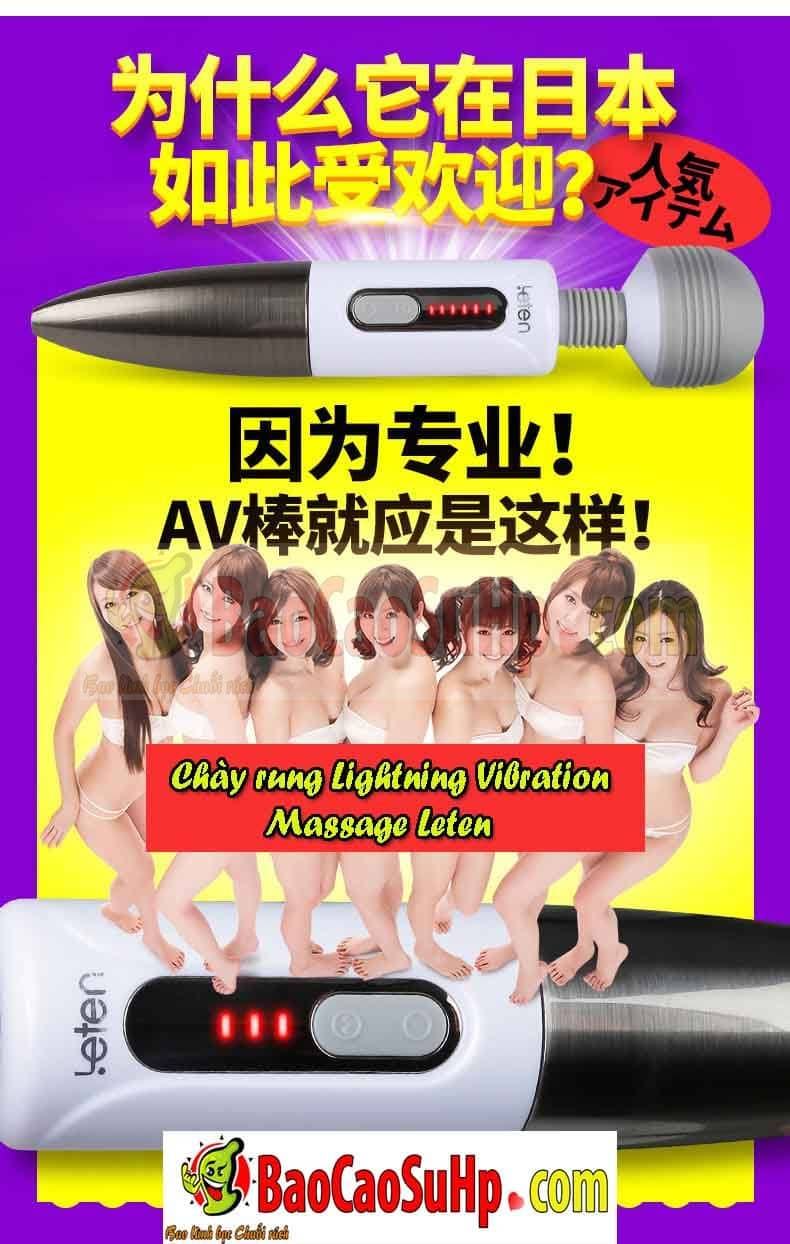 Chày Rung Leten Massage Phát Nhiệt Mạnh Mẽ Kích Thích Tối Đa