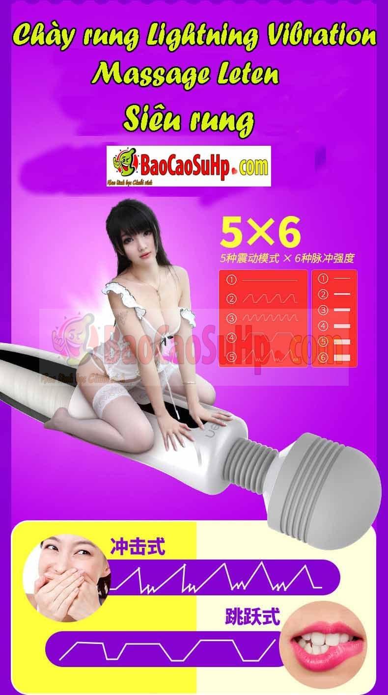 Chày Rung Leten Massage Phát Nhiệt Mạnh Mẽ Kích Thích Tối Đa