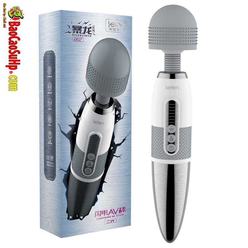 Chày Rung Lightning Vibration Leten Massage Phát Nhiệt Mạnh Mẽ