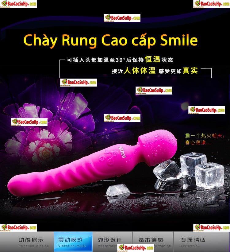 Sextoy chày rung Smile phát nhiệt, kích thích điểm G, quà tặng đẳng cấp Sextoy chày rung Smile phát nhiệt, kích thích điểm G, quà tặng đẳng cấp
