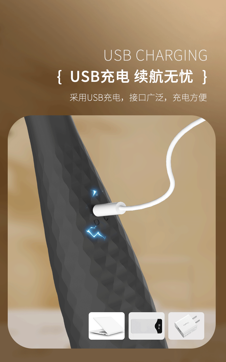 Chày rung 2 đầu Black Knight ZZ047 kích thích mạnh mẽ cao cấp