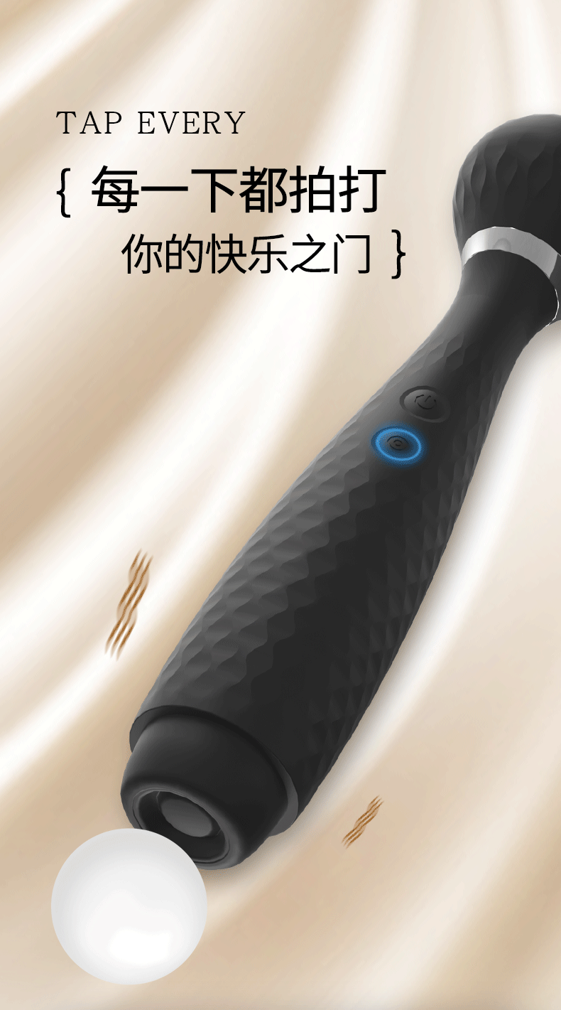 Chày rung 2 đầu Black Knight ZZ047 kích thích mạnh mẽ cao cấp