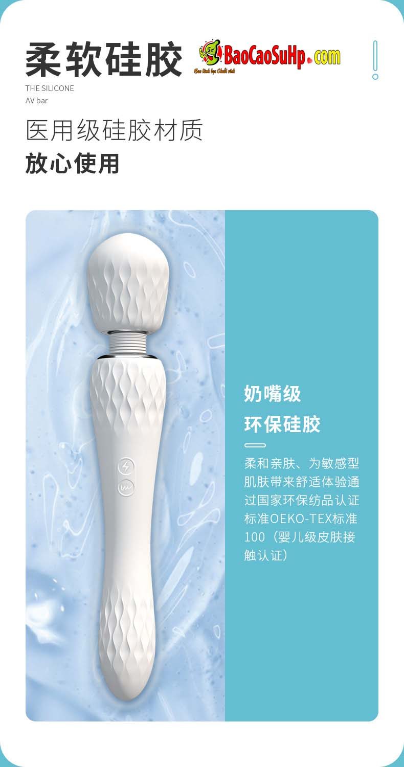 Chày rung siêu to 2 đầu Shibukai Snow Dance kích thích rên