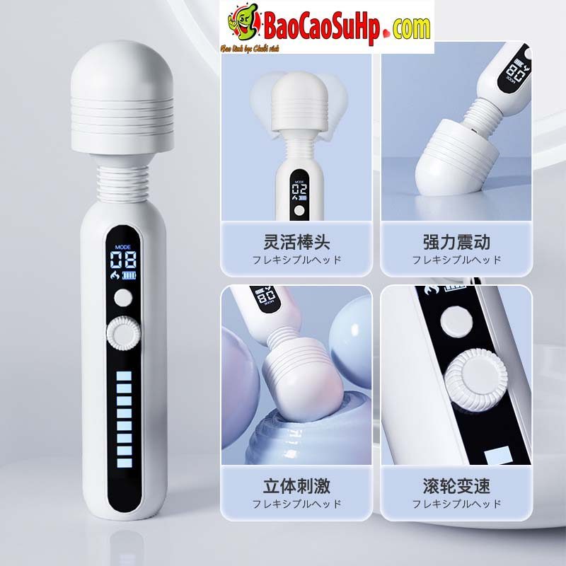 Chày rung nhỏ gọn Crooked Horse có nhiệt LCD chất lượng cao