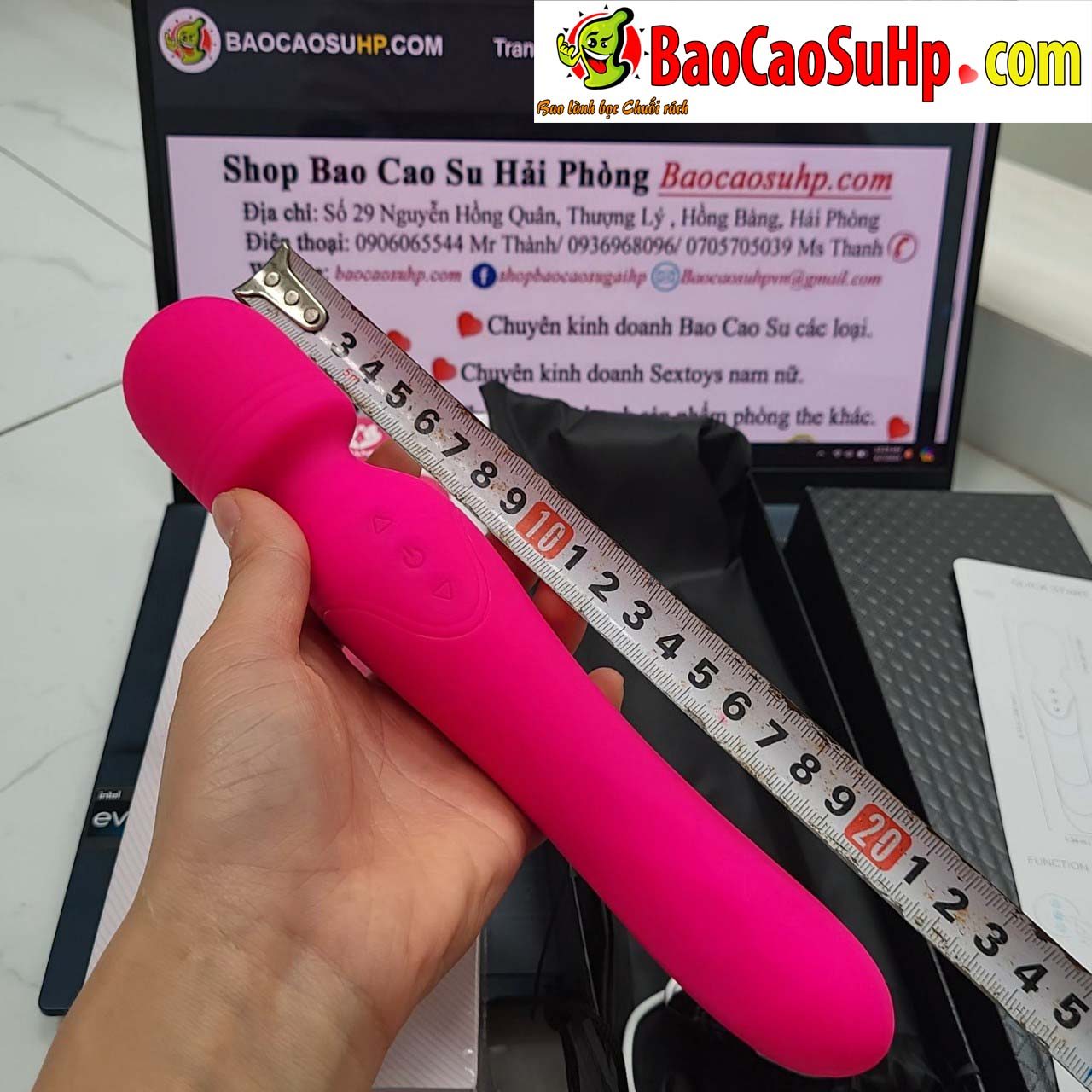 Chày rung 2 đầu Shane s197 cao cấp phát nhiệt đa điểm kích thích